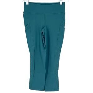 Lululemon Ready To Race Crop 21" Leggings Deep Cove Blue Size 2
